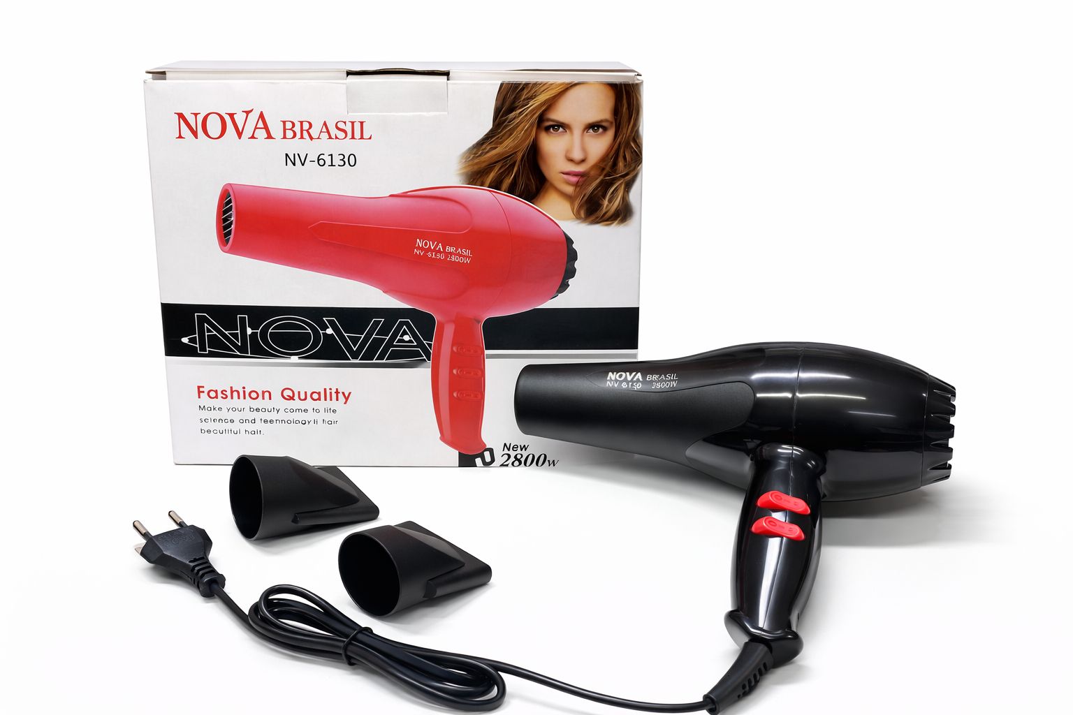 NOVA BRASIL Profi Haartrockner 2800W mit 2 Stylingdüsen